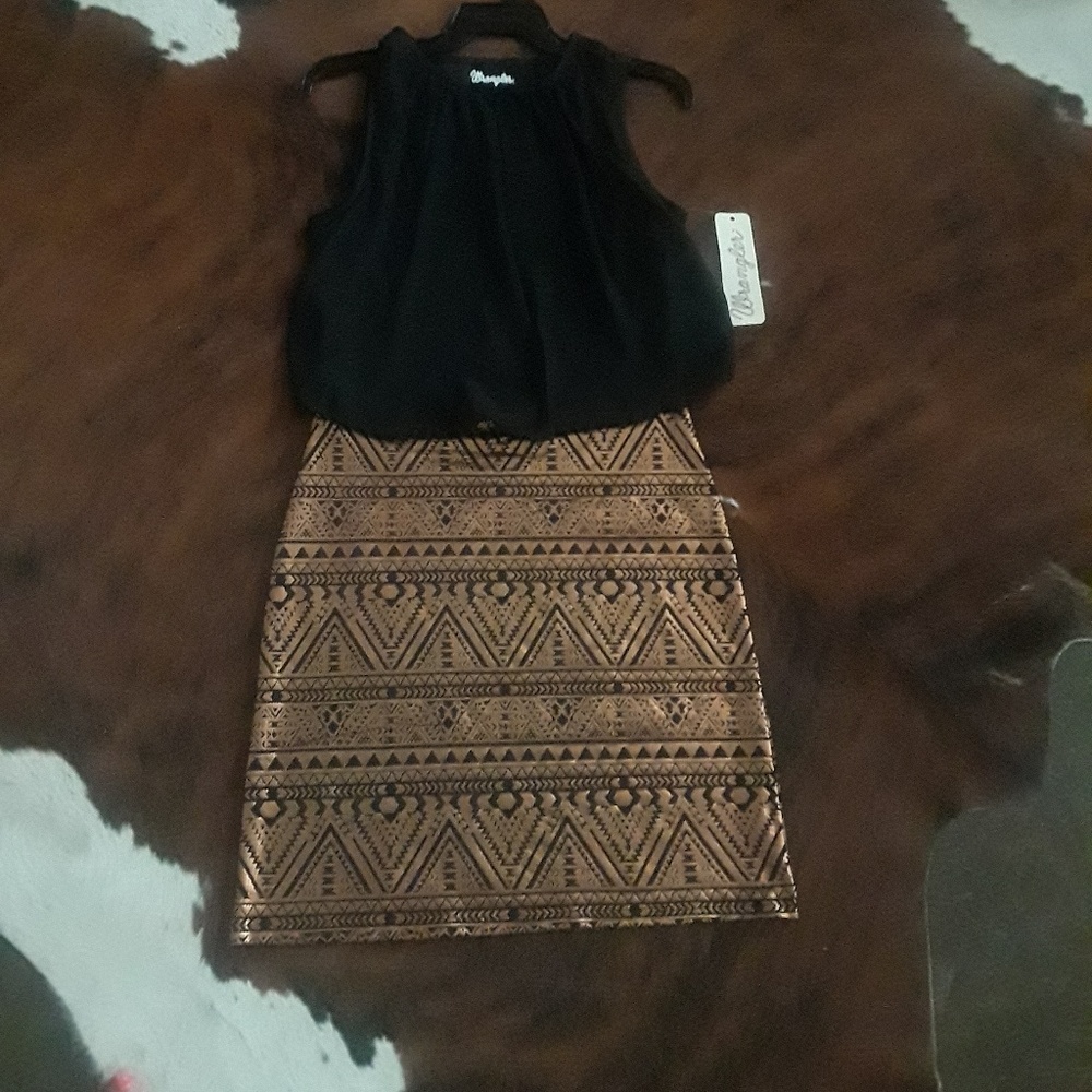 Wrangler mini dress. Small and med
